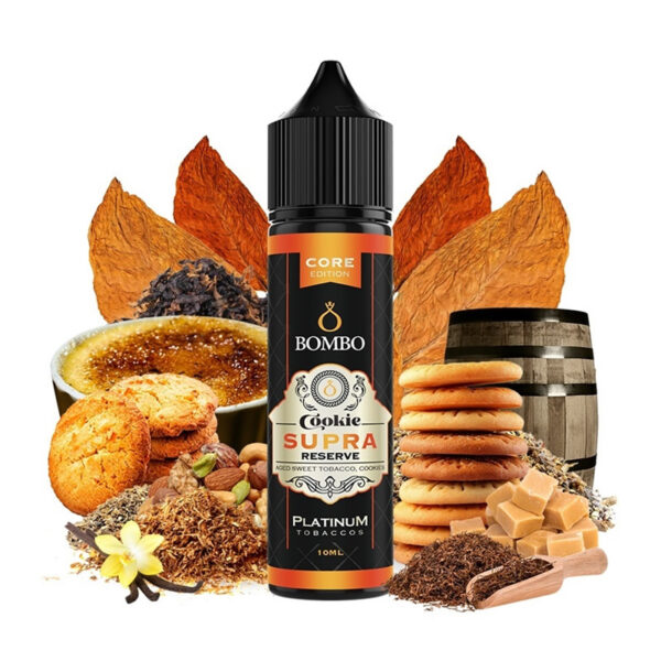 Bombo Platinum Tobaccos 10ml/60ml Flavour Shot (Core Edition) - Cookie Supra Reserve