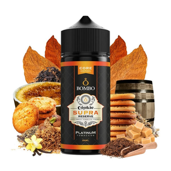 Bombo Platinum Tobaccos 20ml/120ml Flavour Shot (Core Edition) - Cookie Supra Reserve