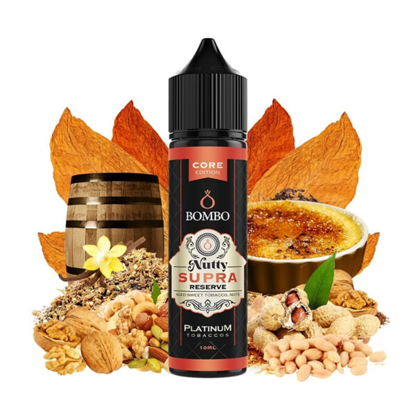 Bombo Platinum Tobaccos 10ml/60ml Flavour Shot (Core Edition) - Nutty Supra Reserve