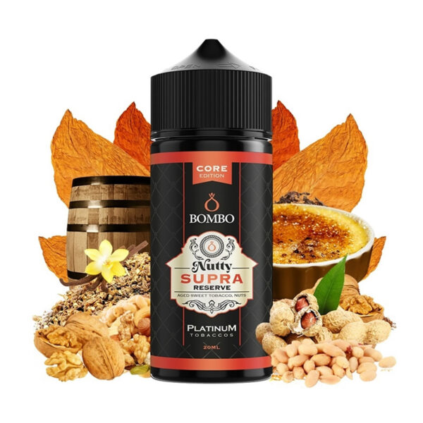 Bombo Platinum Tobaccos 20ml/120ml Flavour Shot (Core Edition) - Nutty Supra Reserve