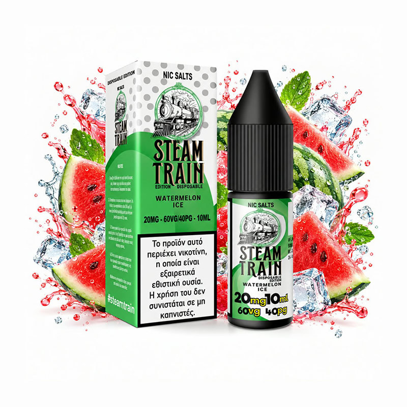 Steam Train Disposable Edition 20mg Nic Salt 10ml - Watermelon Ice